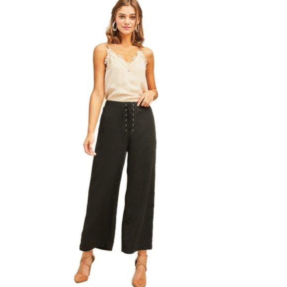 entro Pants - SALE: High Waist Wide Leg Pant in Black